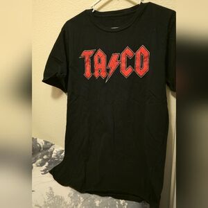 TACO Large Men's ACDC Style Tee Shirt Short Sleeve